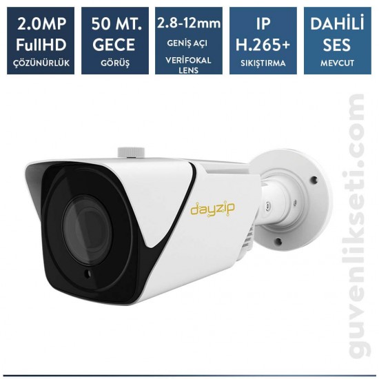 Dayzip DZ-2424 2MP IP Bullet Kamera Verifokal